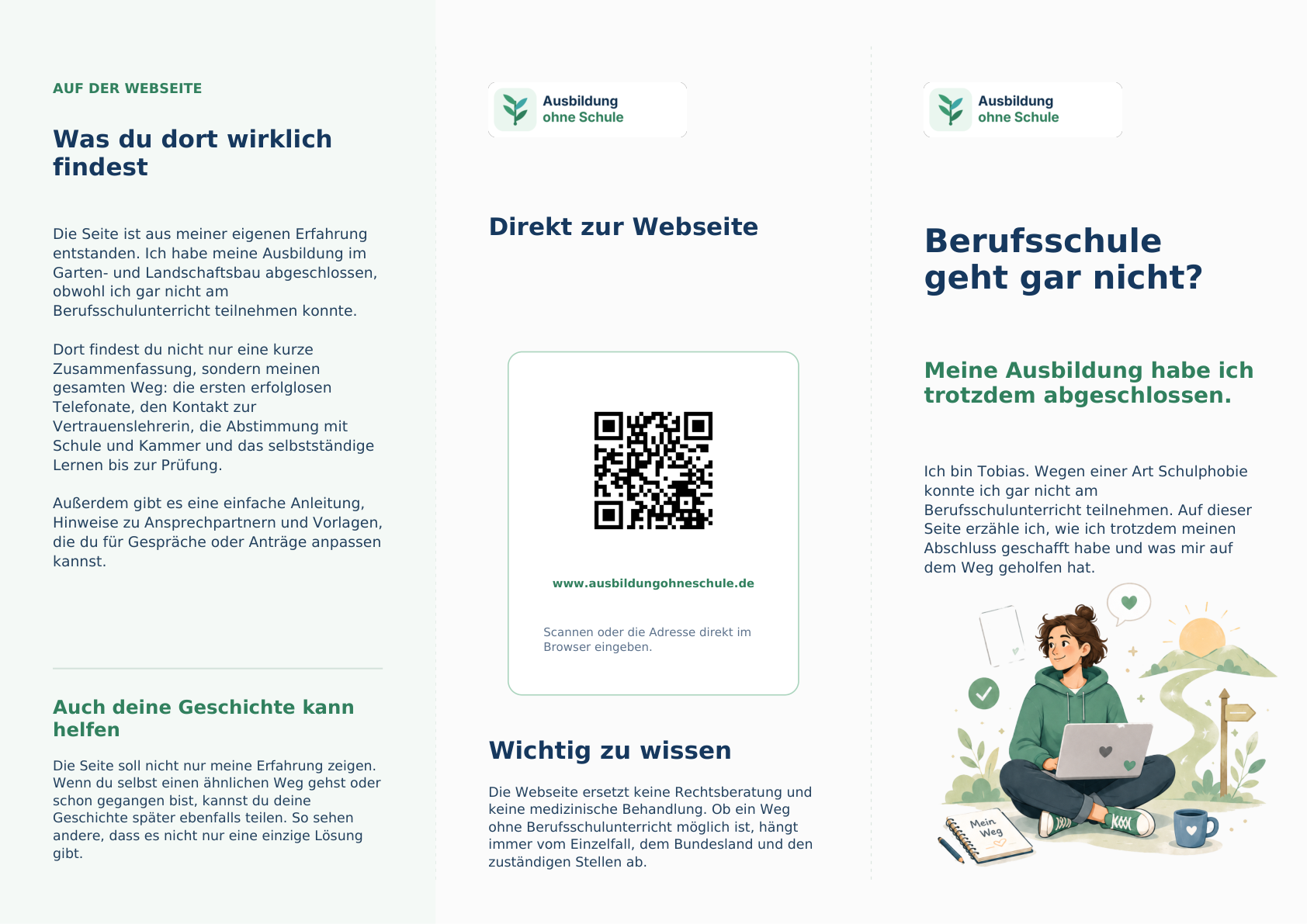 Außenseite des Faltflyers